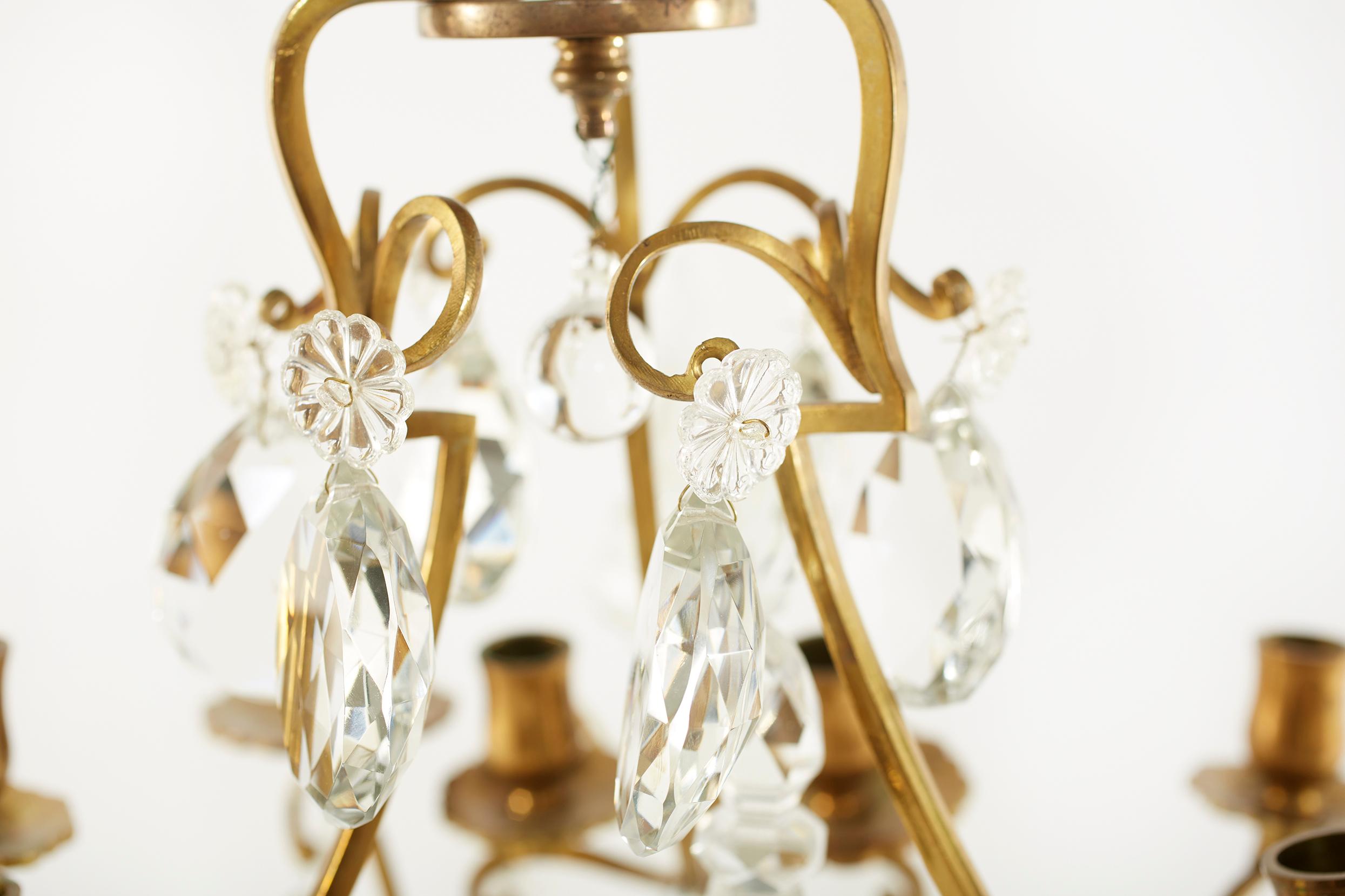 Crystal 19th Century Louis XV Style Twelve-Light Girandoles
