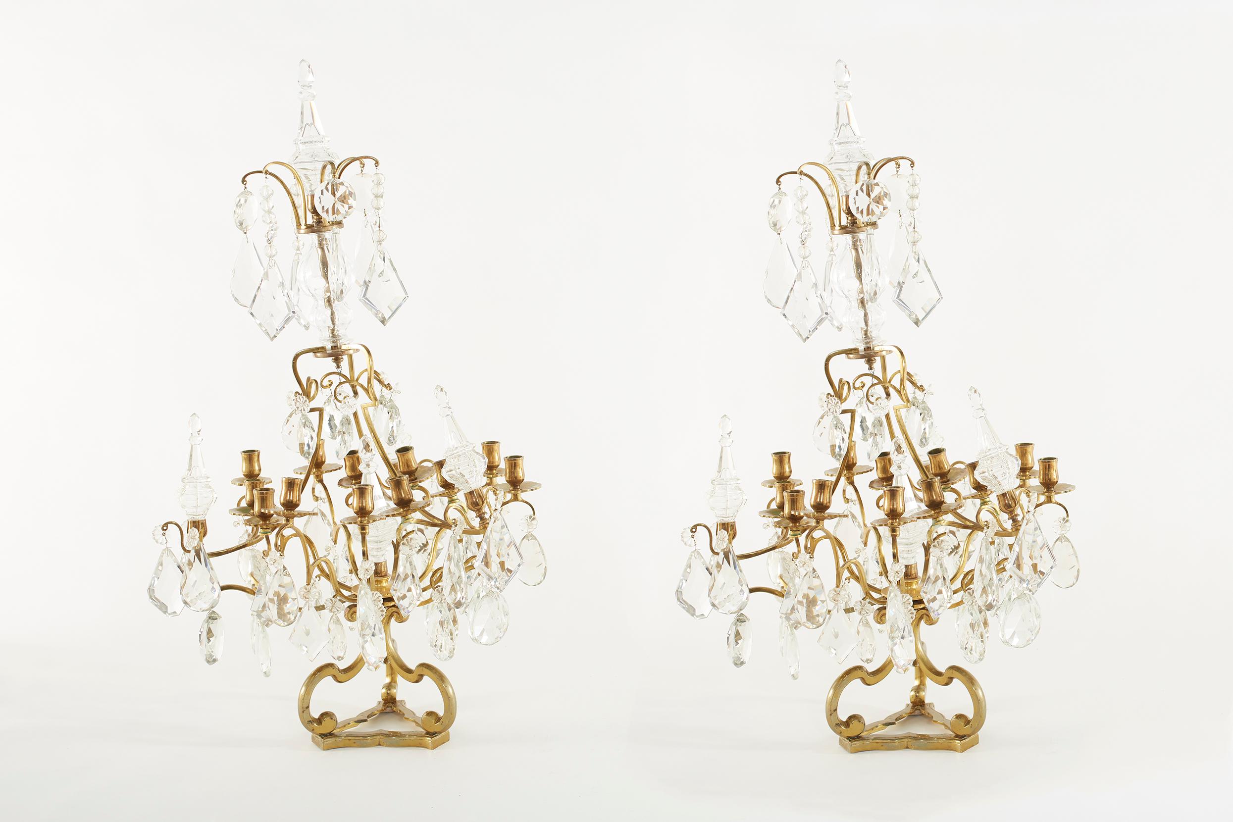 19th Century Louis XV Style Twelve-Light Girandoles 1