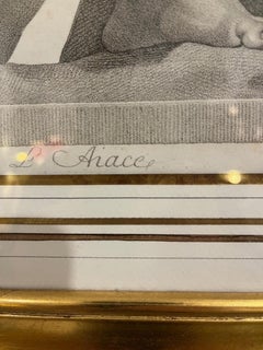 19th Century Pair Neoclassical Engravings Classical Sculptures Signed J. Alace