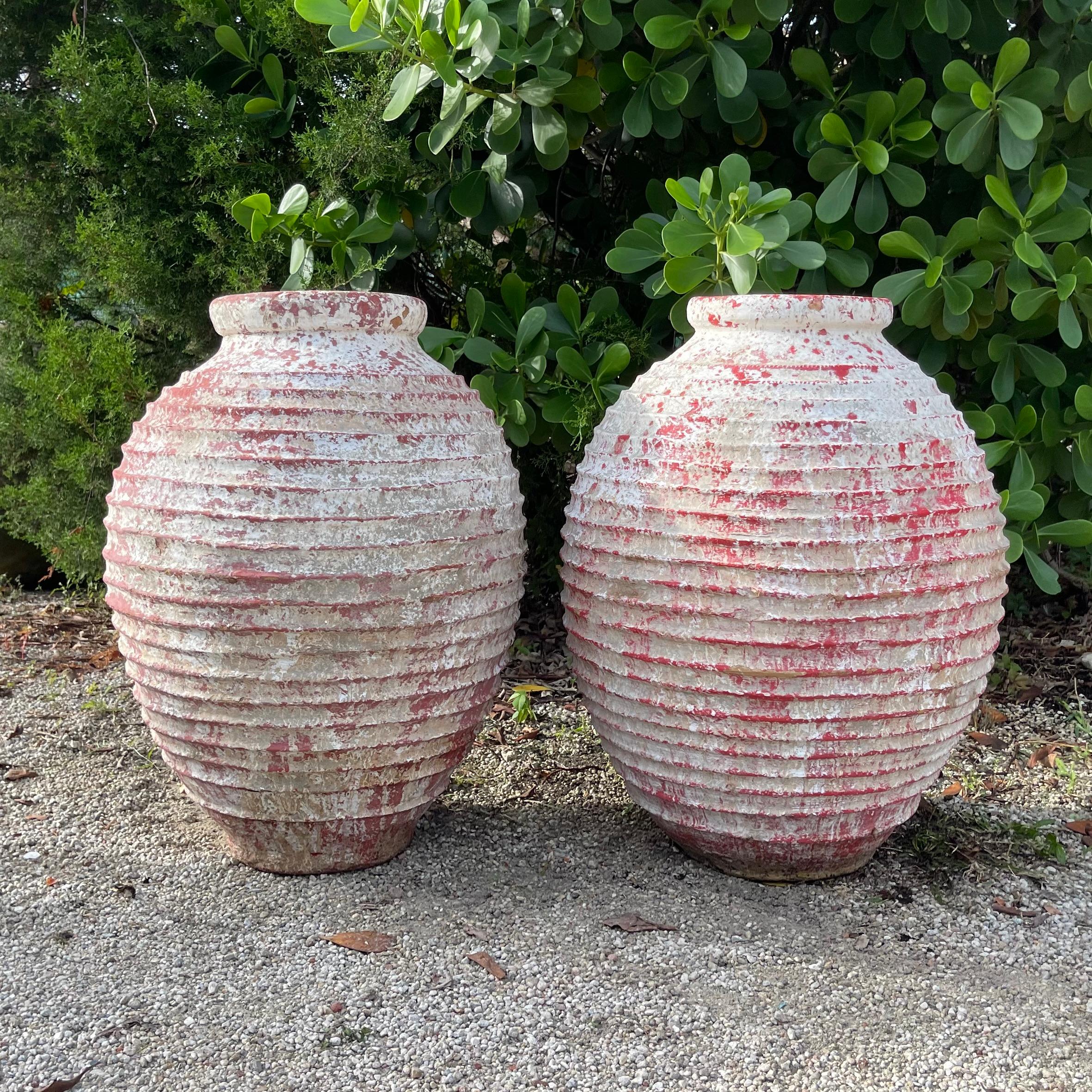 Coppia di antiche urne da giardino del XIX secolo Rethimno In condizioni buone in vendita a West Palm Beach, FL