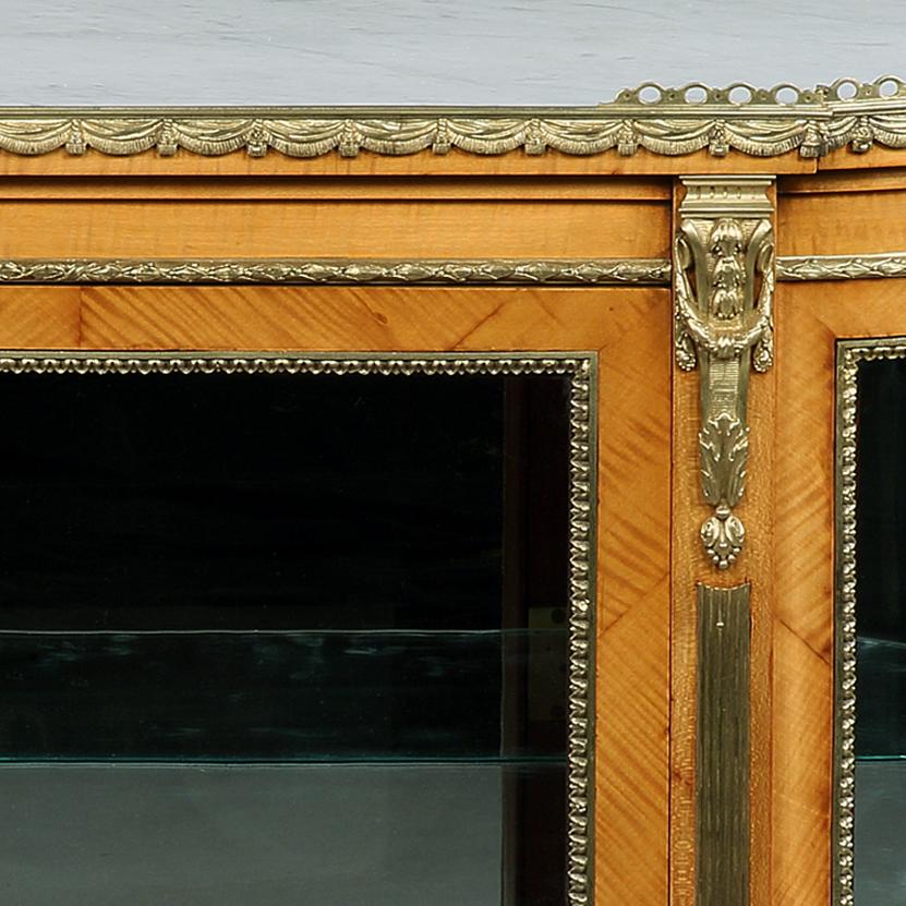 antique demilune cabinet