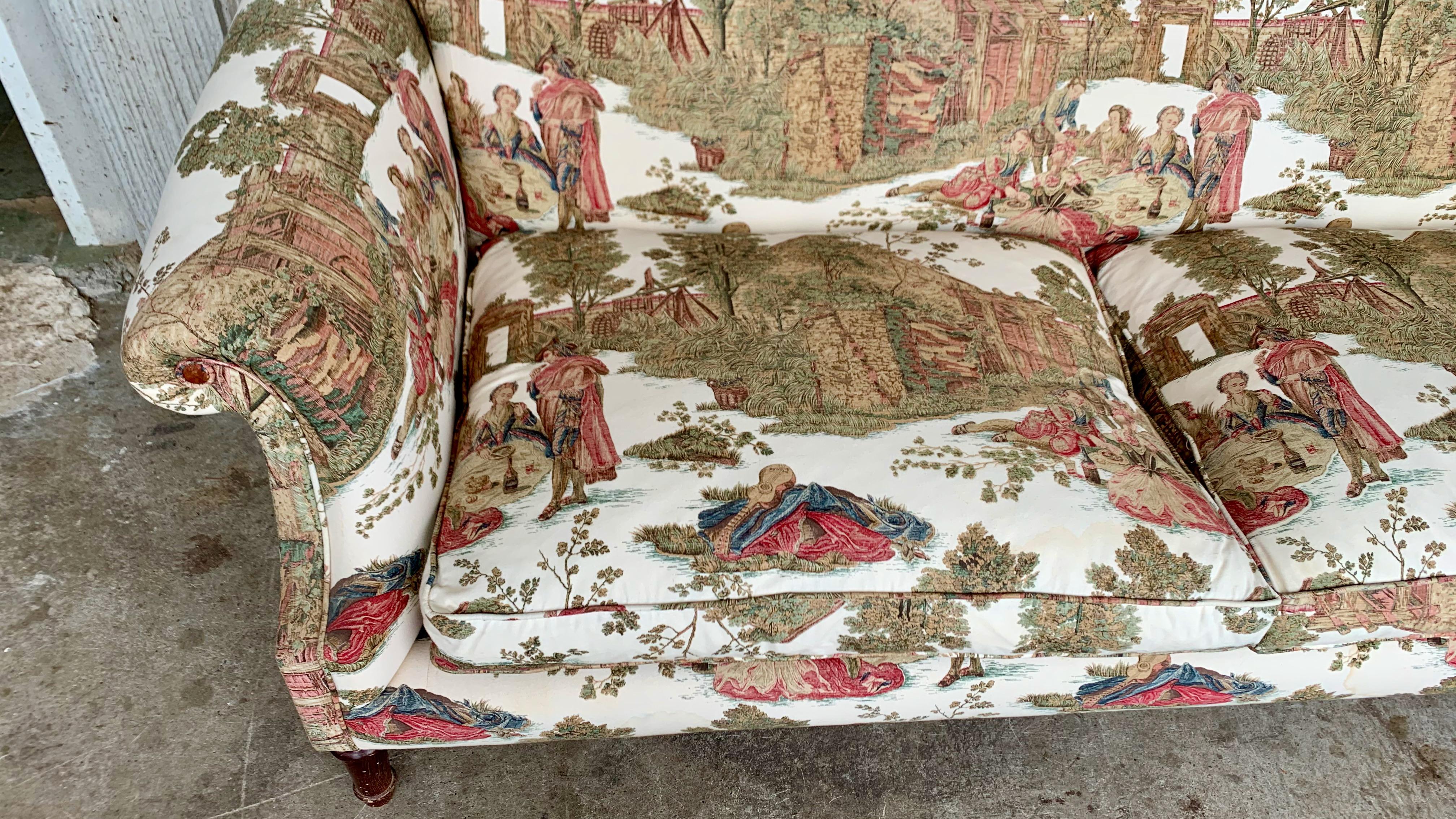 19th Century Pair of Antique Sofas in the Manner of Howard and Sons For Sale 5