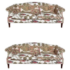 19th Century Pair of Used Sofas in the Manner of Howard and Sons