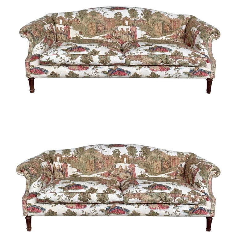 19th Century Pair of Antique Sofas in the Manner of Howard and