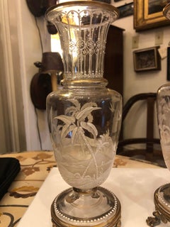 19th Century Pair of Baccarat Vases
