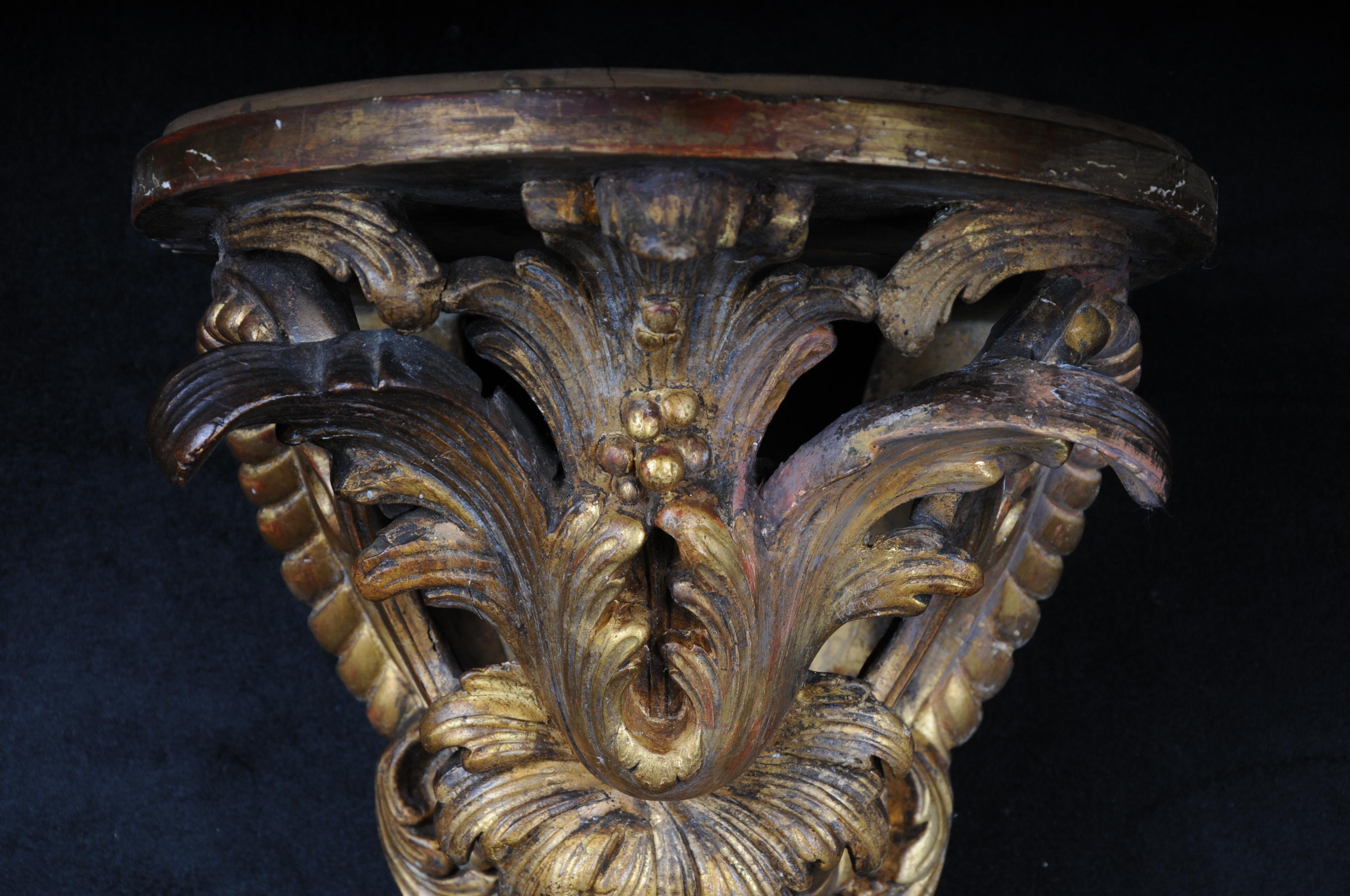 French 19th Century Pair of Baroque Wall Brackets, circa 1870