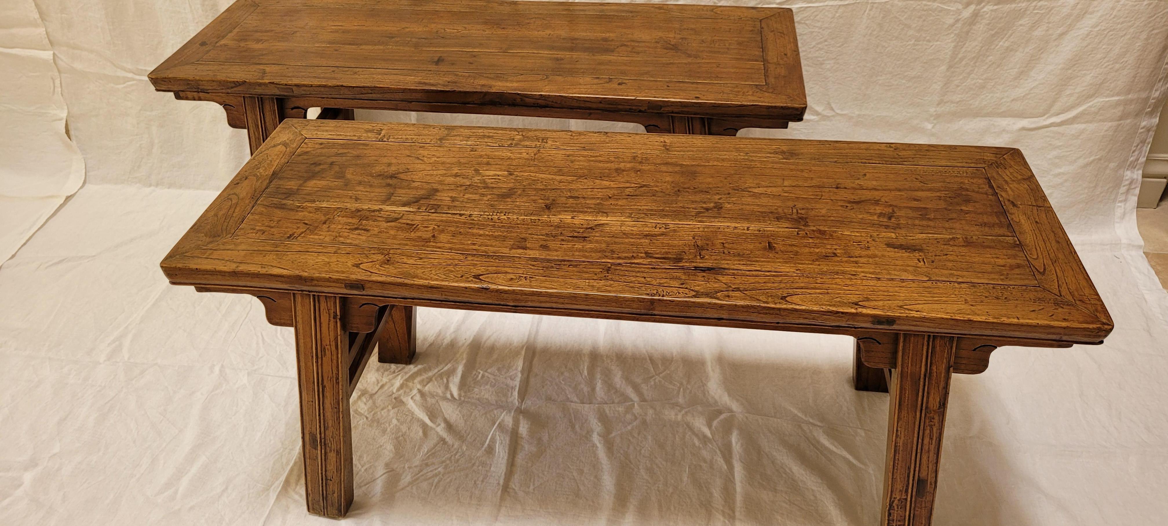 Chinese 19th Century Pair of Benches For Sale