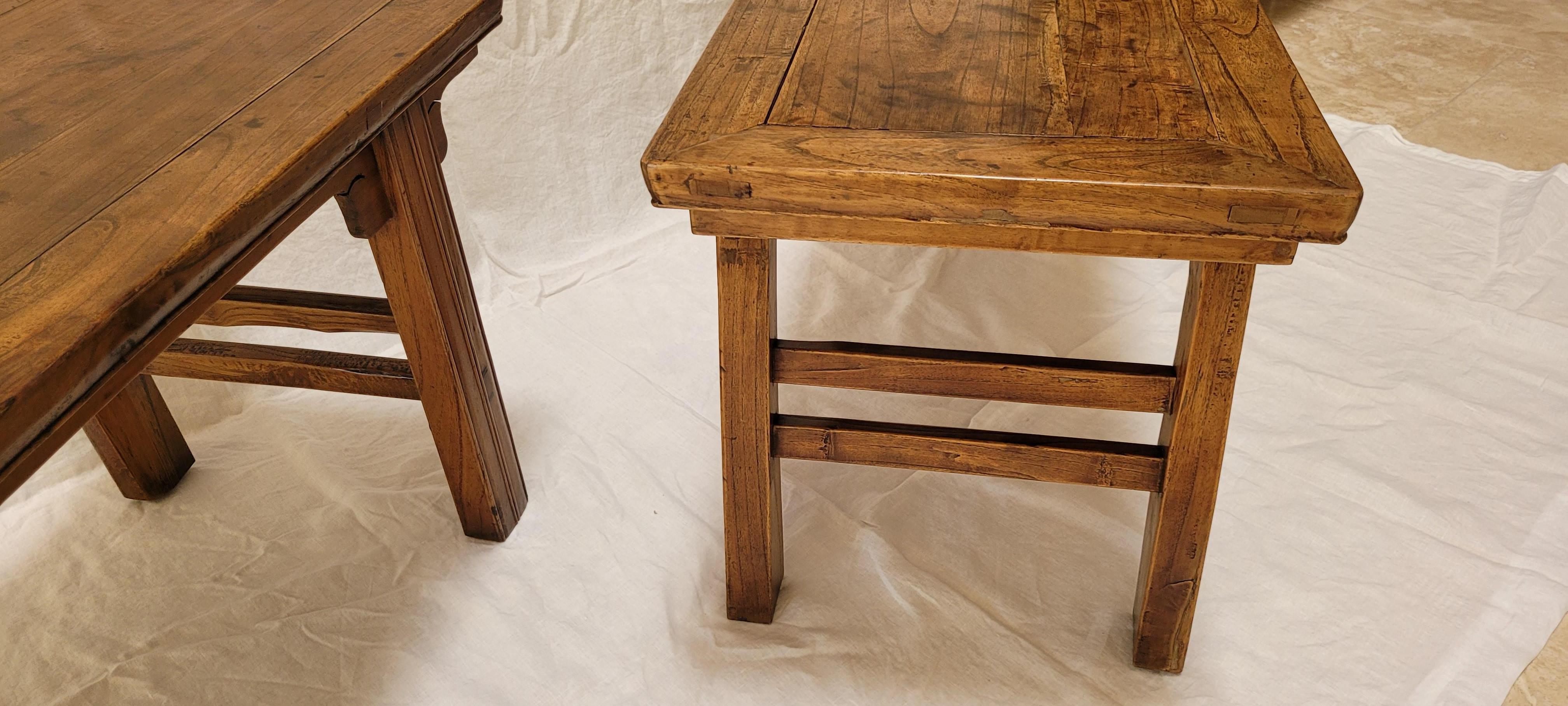 Hardwood 19th Century Pair of Benches For Sale