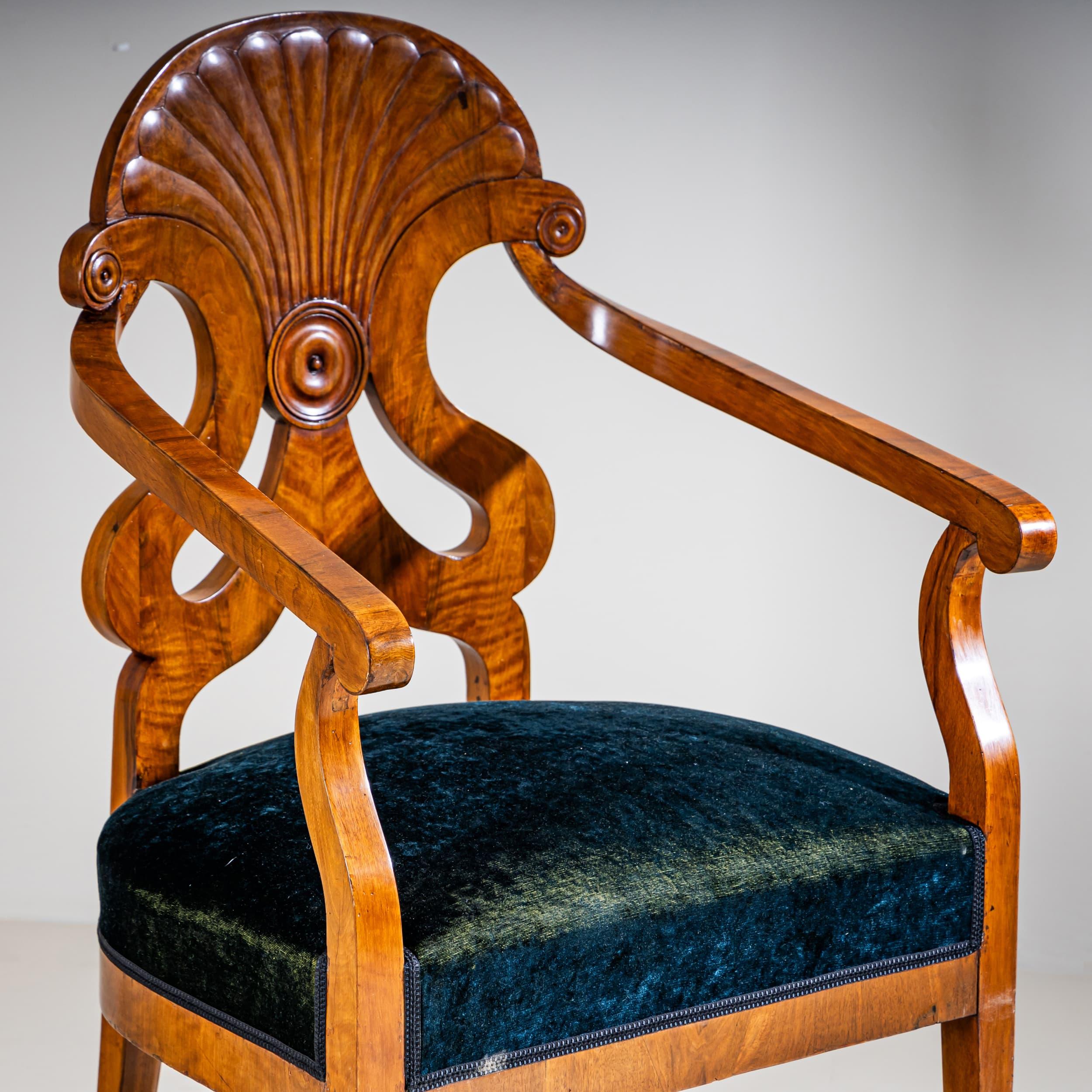19. Jahrhundert Biedermeier-Sesselpaar, Deutschland im Angebot 3