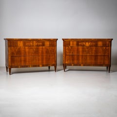19th Century Pair of Biedermeier Chests of Drawers, Italy