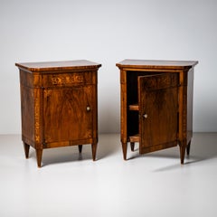 19th Century Pair of Biedermeier Nightstands, Italy