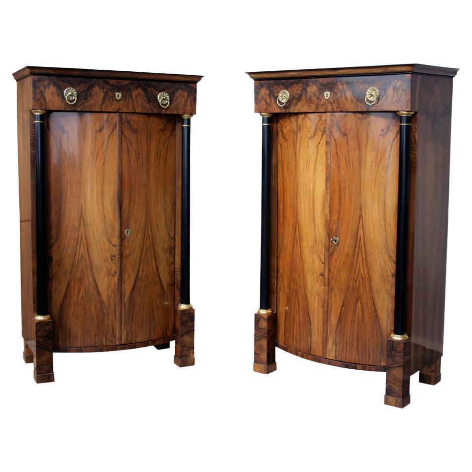 19th Century Fine Biedermeier Trumeau Cabinets. Vienna, c. 1825.