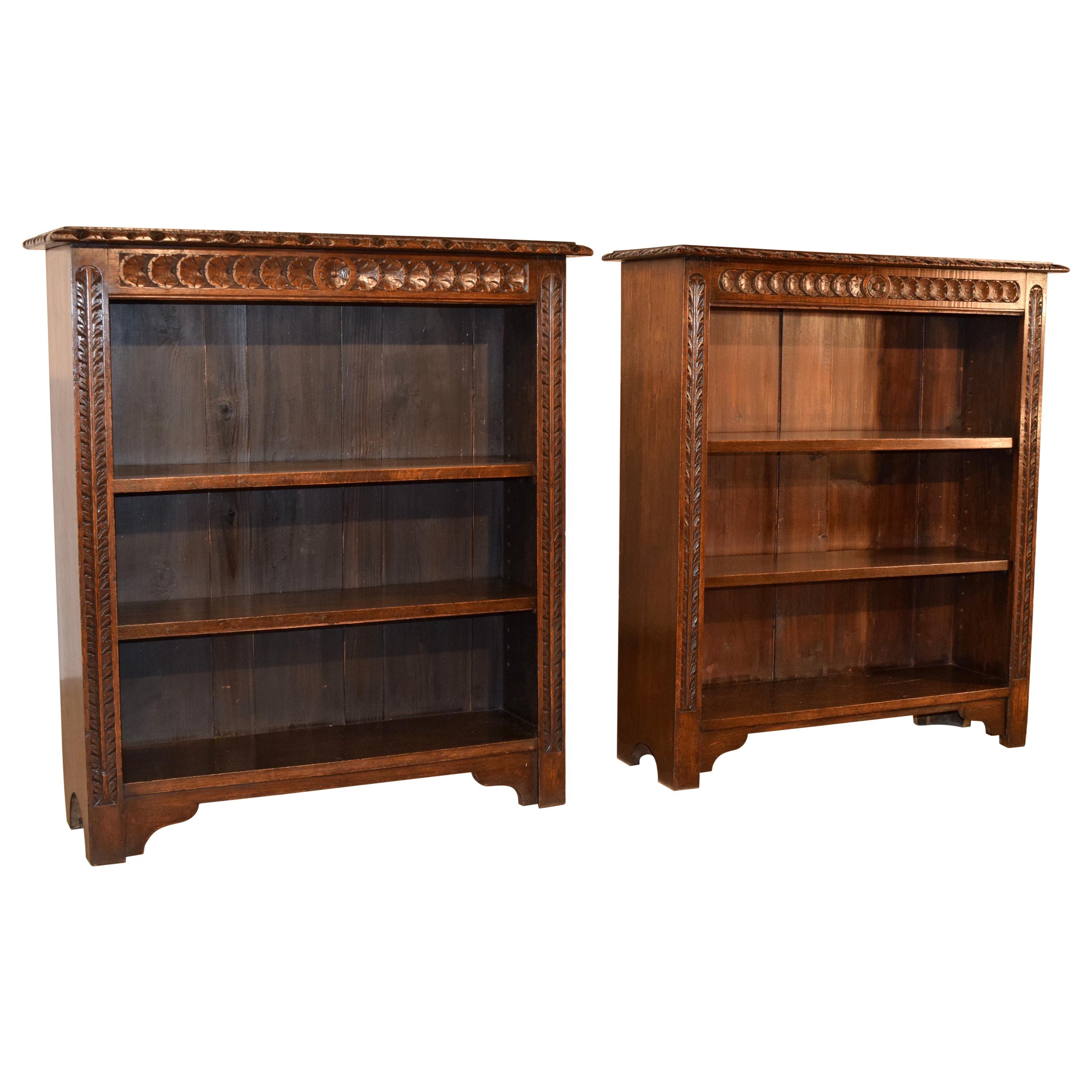 Pair of Late 19th C. Mahogany Egyptian Revival Bookcases at 1stdibs