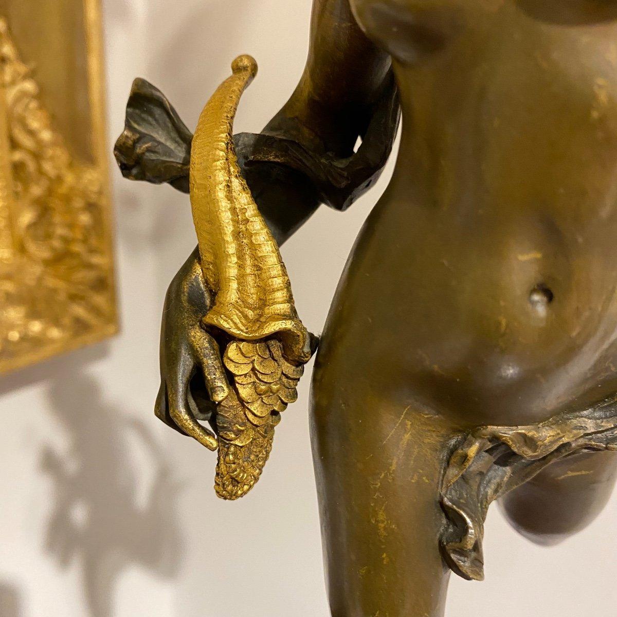 Bronze Paire de chandeliers en bronze du 19e siècle 