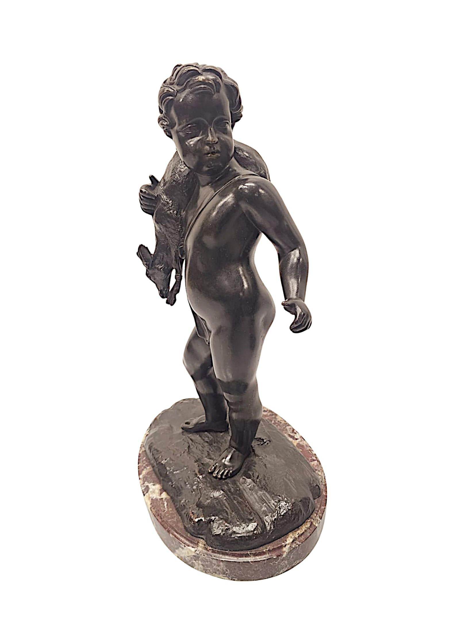 Francese Coppia di sculture figurative in bronzo del XIX secolo in vendita