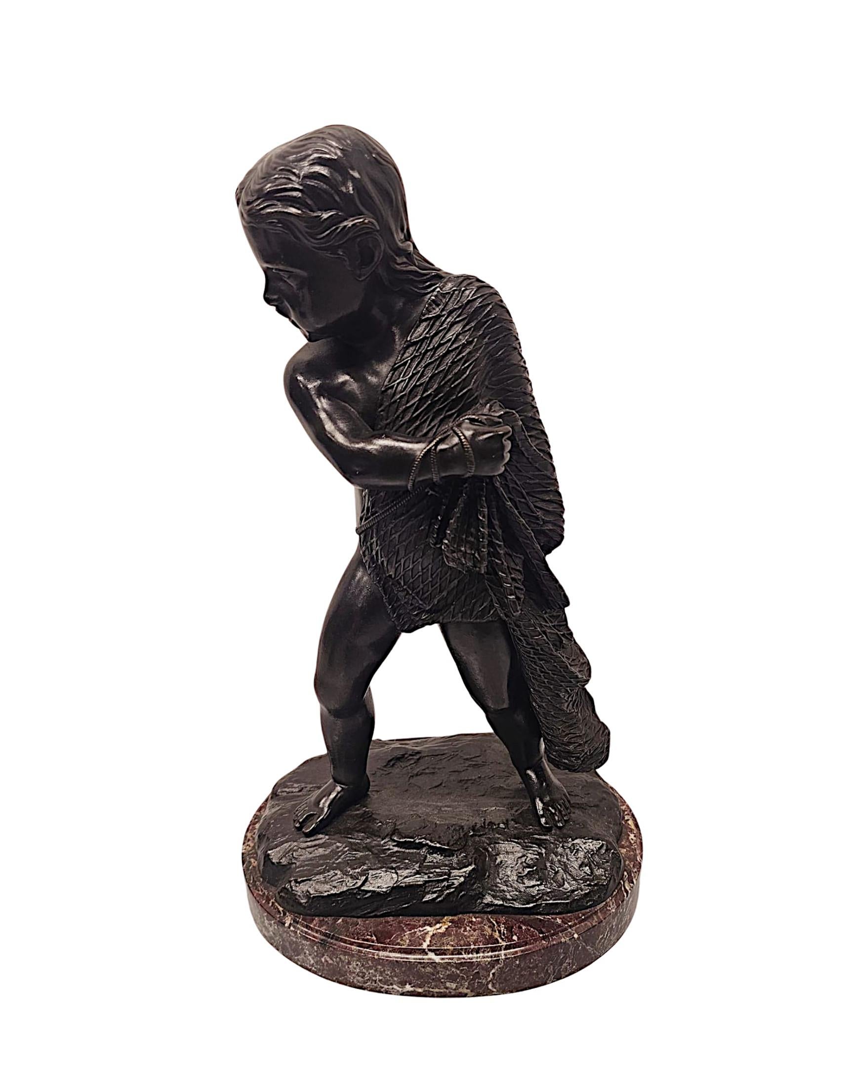 Coppia di sculture figurative in bronzo del XIX secolo in vendita 3