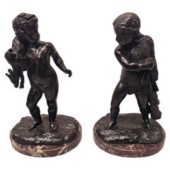 Paar Bronzeskulpturen aus dem 19. Jahrhundert