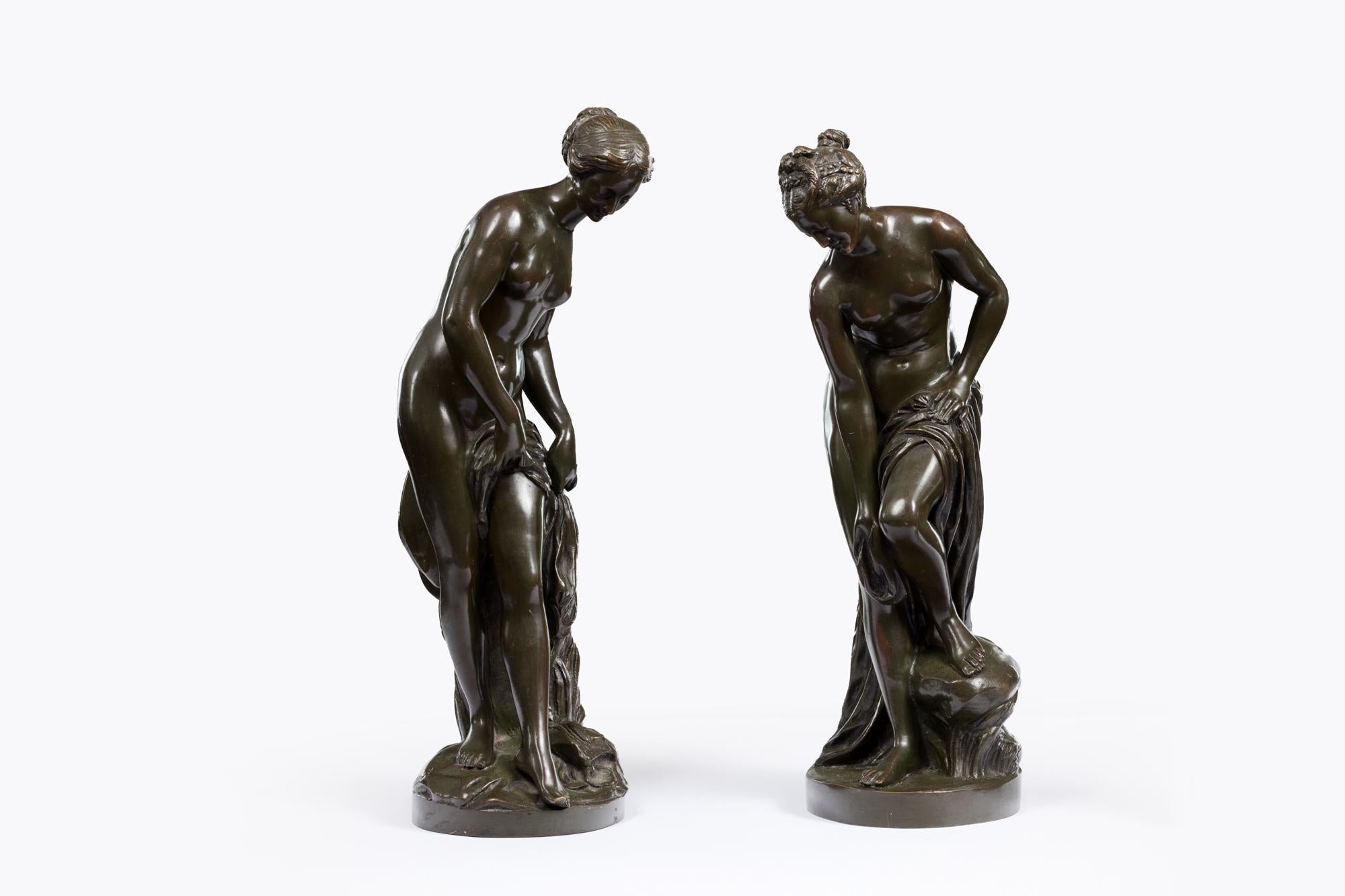 Coppia di figure di bagnanti in bronzo del XIX secolo In condizioni ottime in vendita a Dublin 8, IE