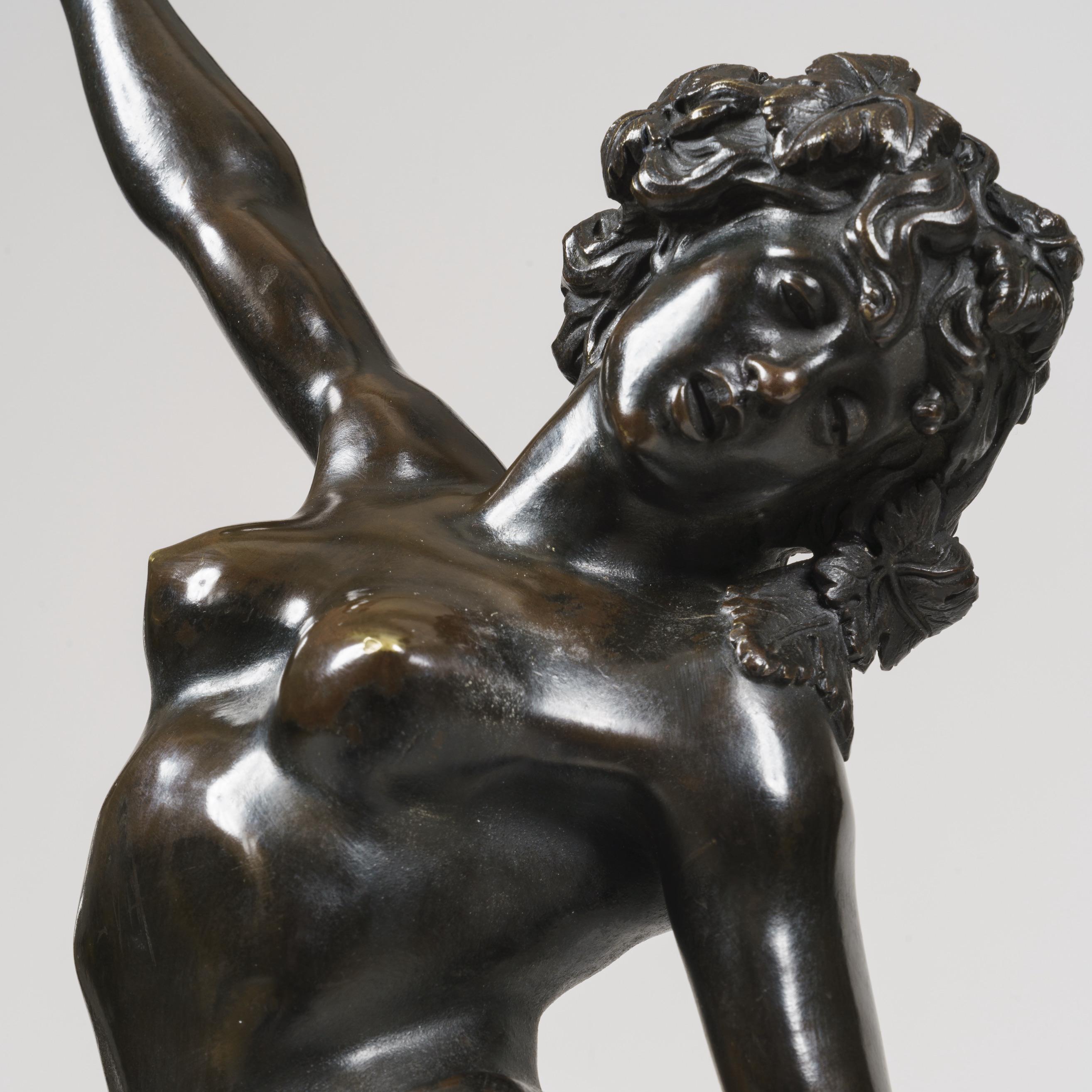 Coppia di statue in bronzo del XIX secolo su modello di Clodion In condizioni buone in vendita a London, GB
