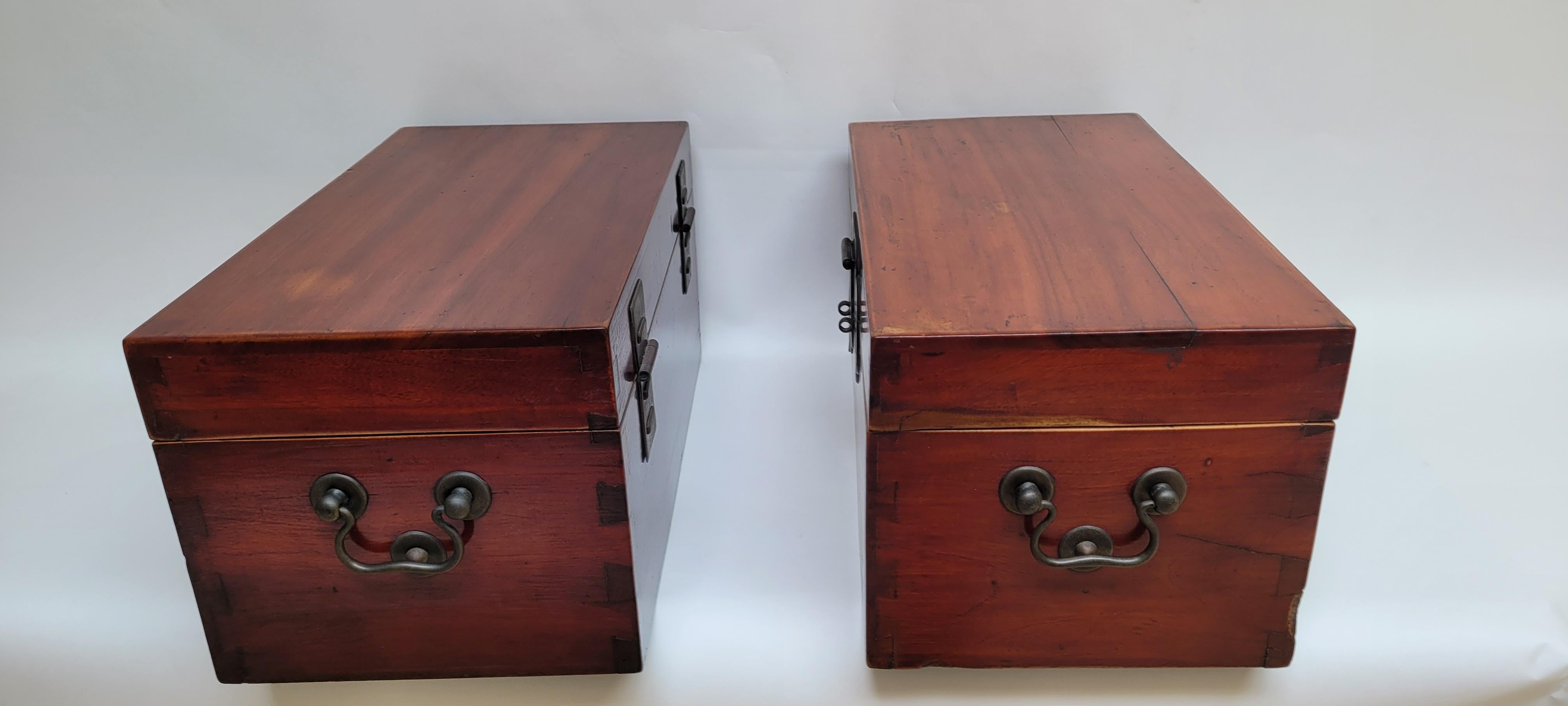19th Century Pair of Camphor Boxes In Good Condition For Sale In Santa Monica, CA