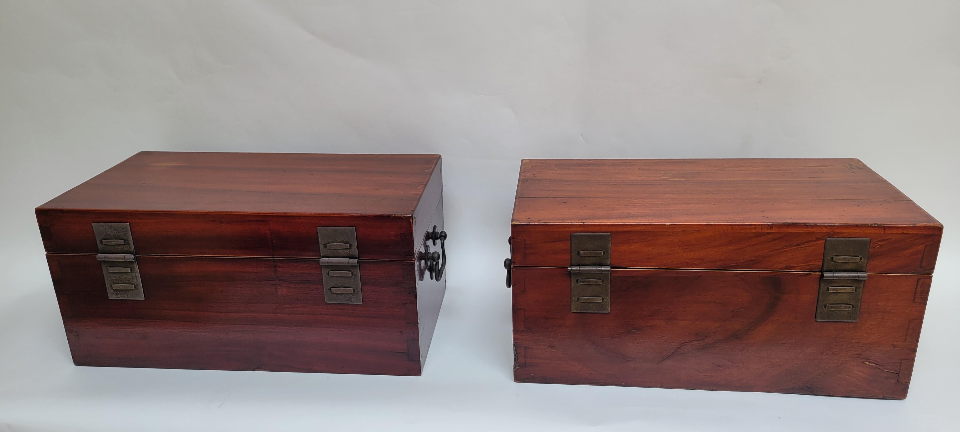 19th Century Pair of Camphor Boxes For Sale 4