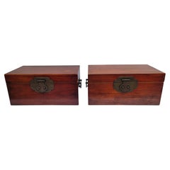 19th Century Pair of Camphor Boxes