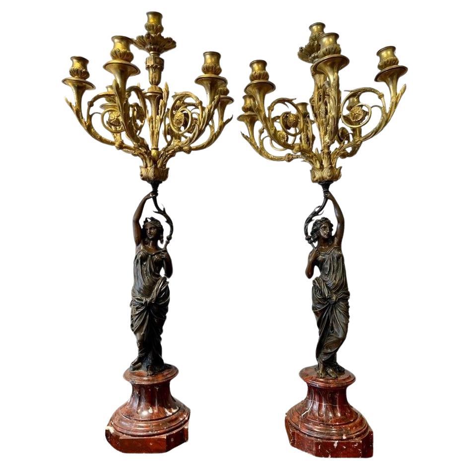 Bronze Candelabras - 930 For Sale at 1stDibs | tall bronze candelabra