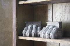 19th Century Pair of Carved Beasts Feet Lion Mythical Grotesque
