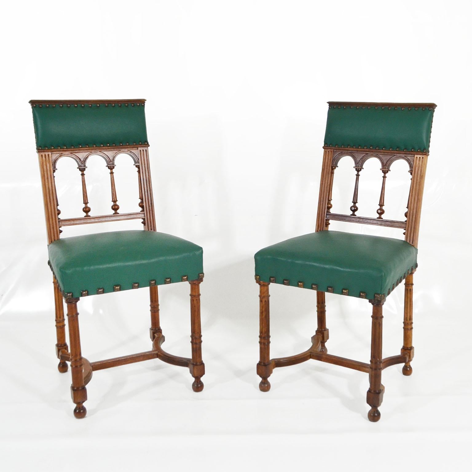 Renaissance Revival 19th Century Pair of Catalan Accent Chairs