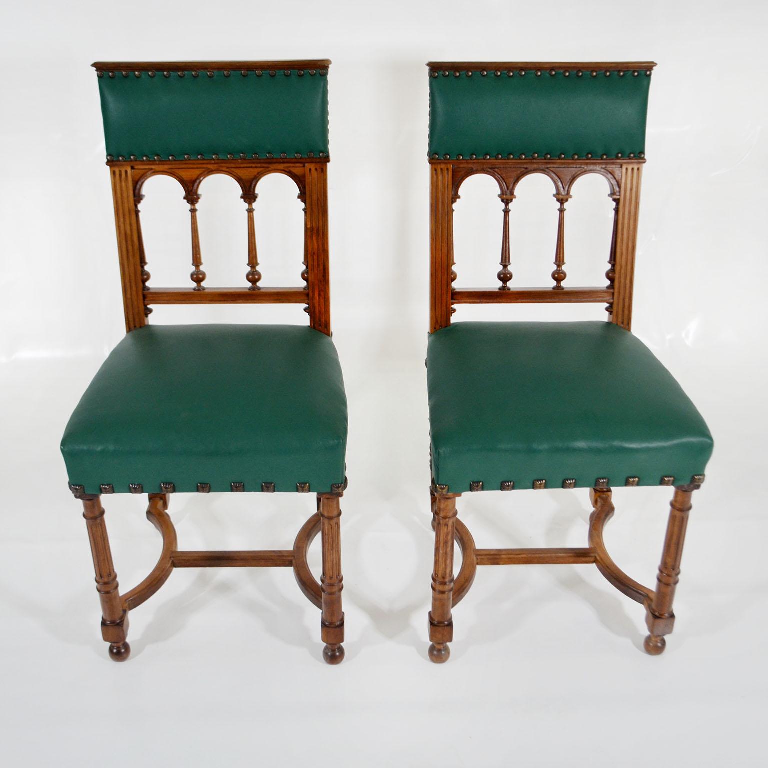 Spanish 19th Century Pair of Catalan Accent Chairs