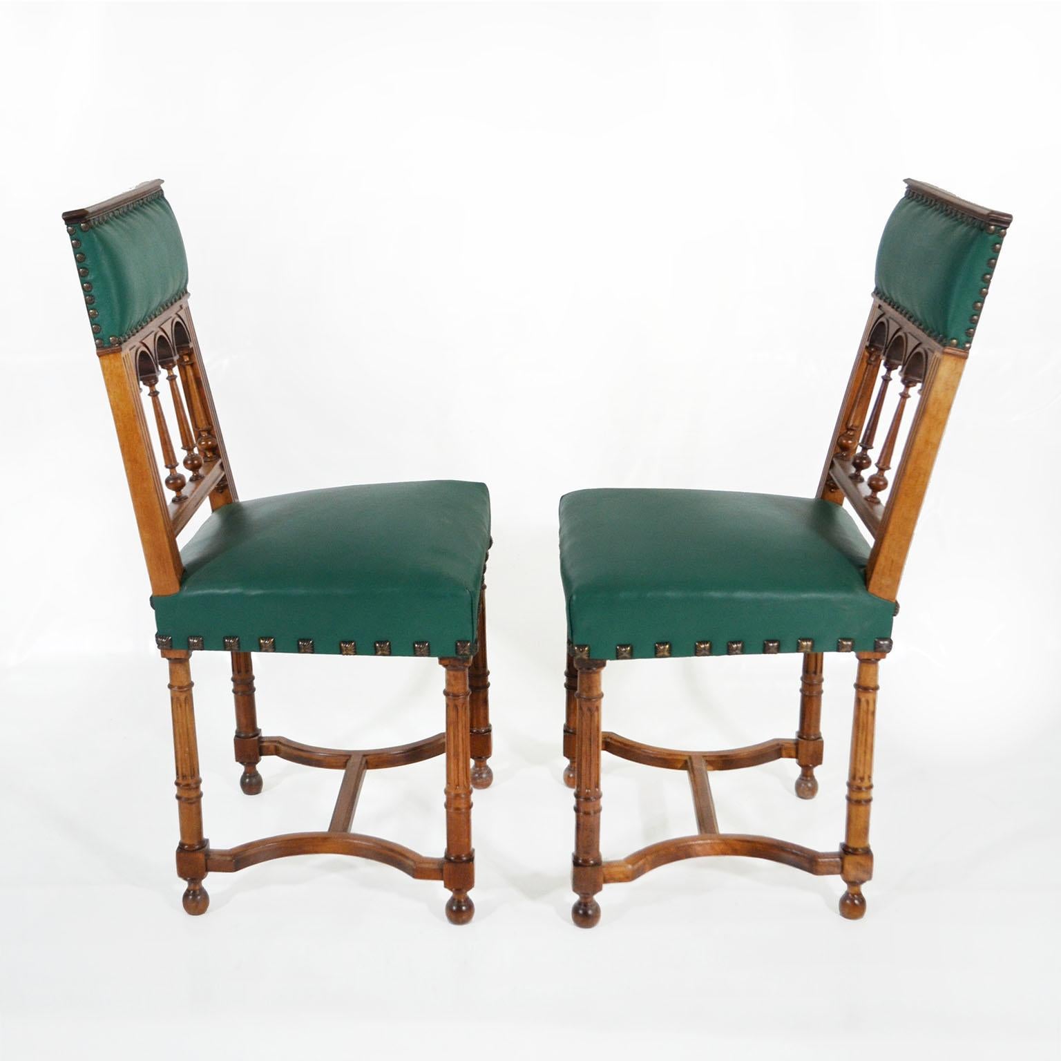 Wood 19th Century Pair of Catalan Accent Chairs