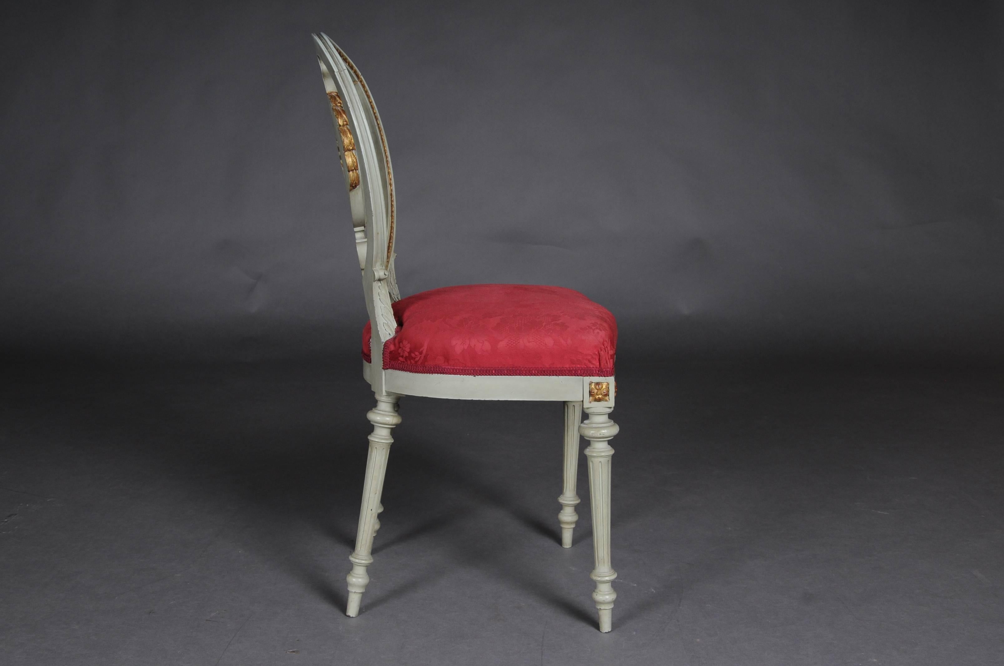 19th Century Pair of Chairs Louis Seize XVI, 1880 In Good Condition For Sale In Berlin, DE