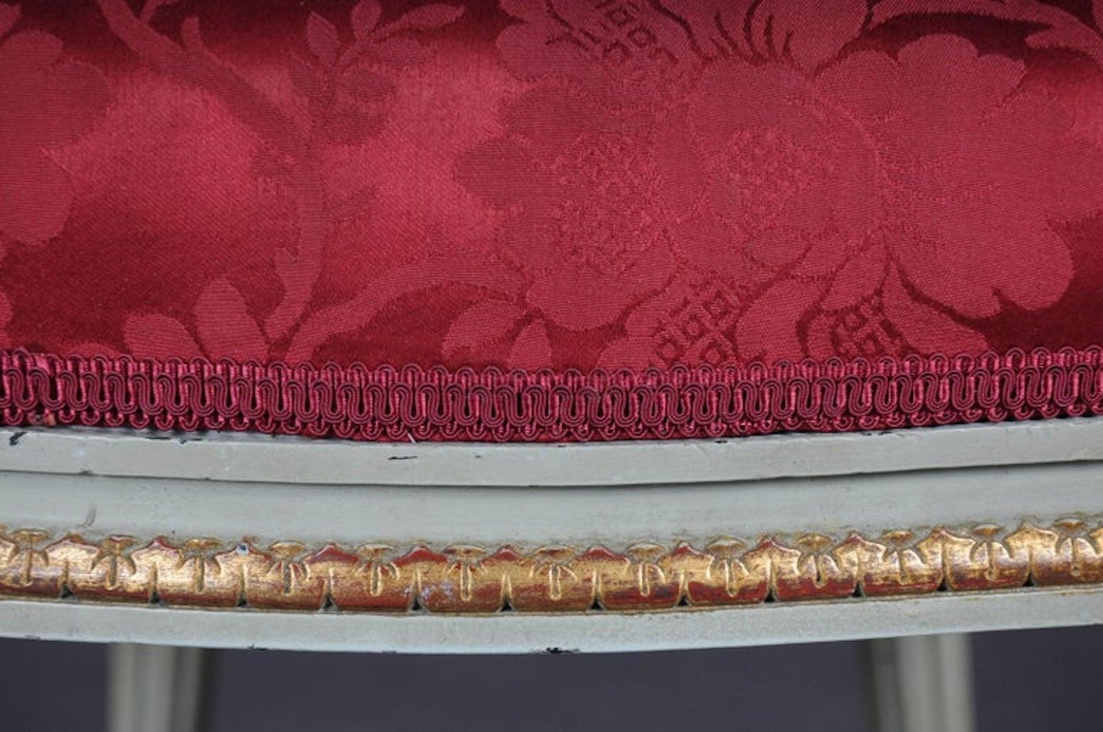 Legno Coppia di sedie del XIX secolo Louis Seize XVI, 1880 in vendita