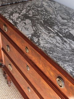 19th Century Pair of Chests Louis XVI with Inset Marble Top
