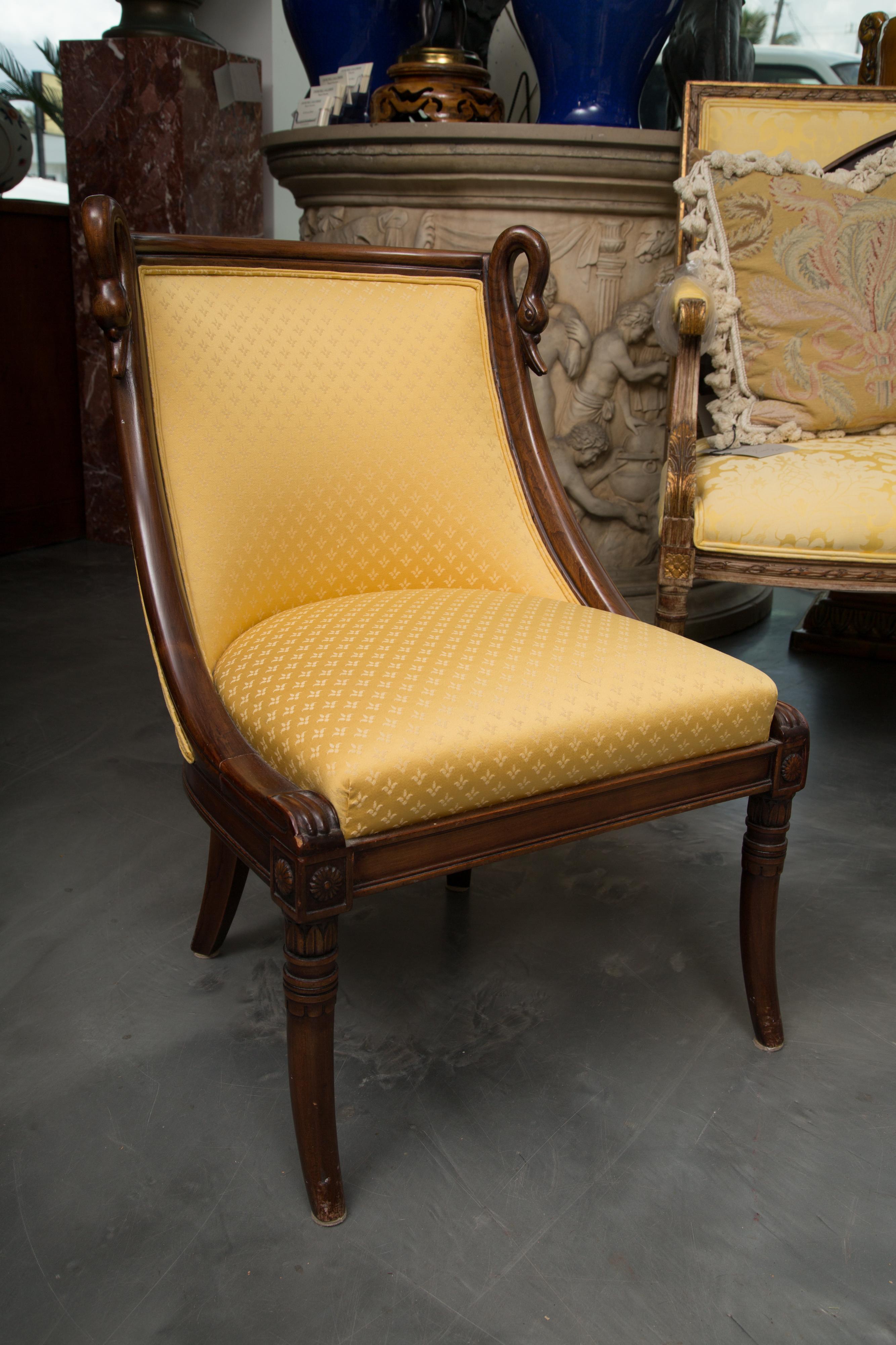 19th Century Pair of Children’s Directoire Style Upholstered Chairs 1