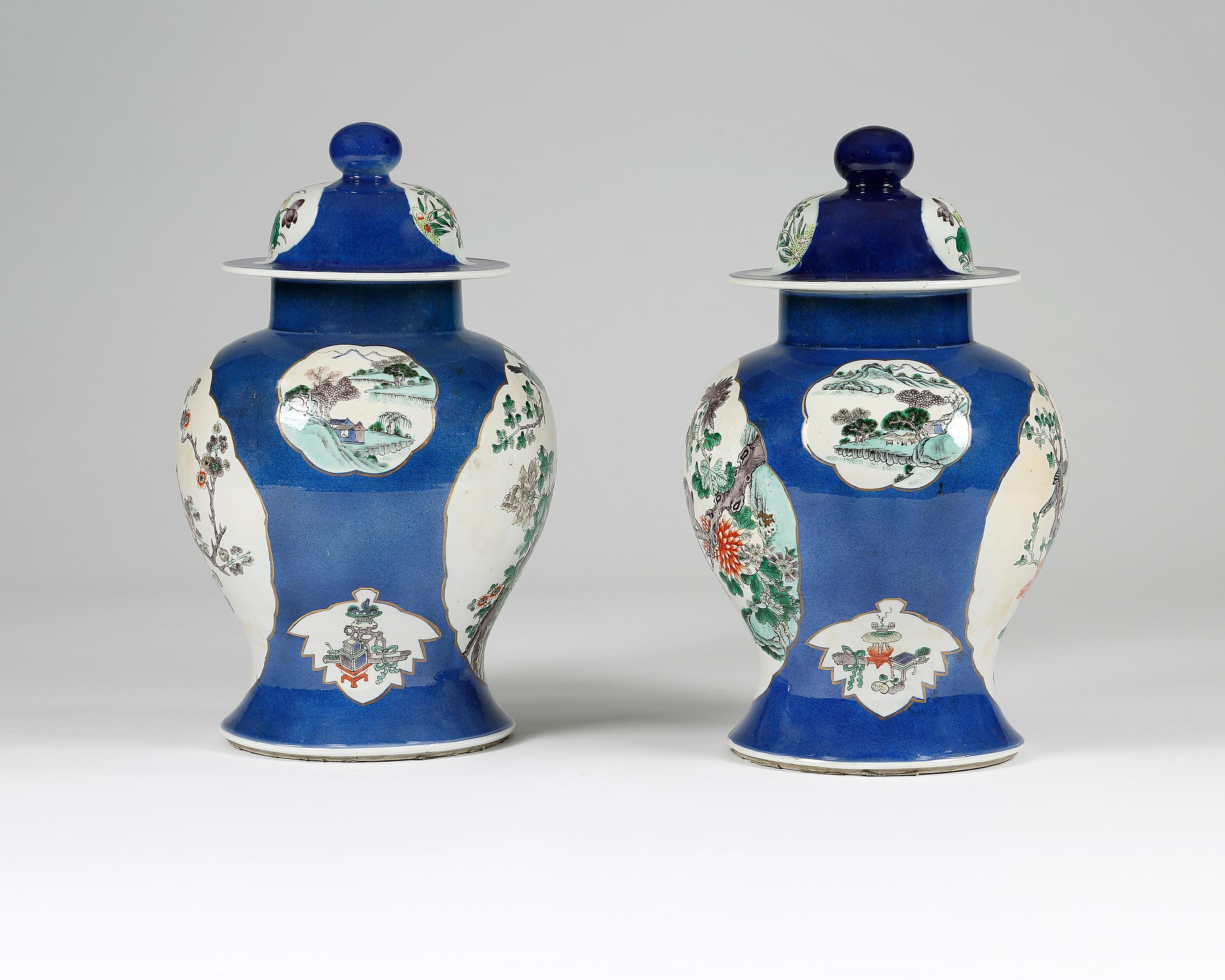 19th Century Pair of Chinese Porcelain Lamps In Good Condition For Sale In Edenbridge, Kent