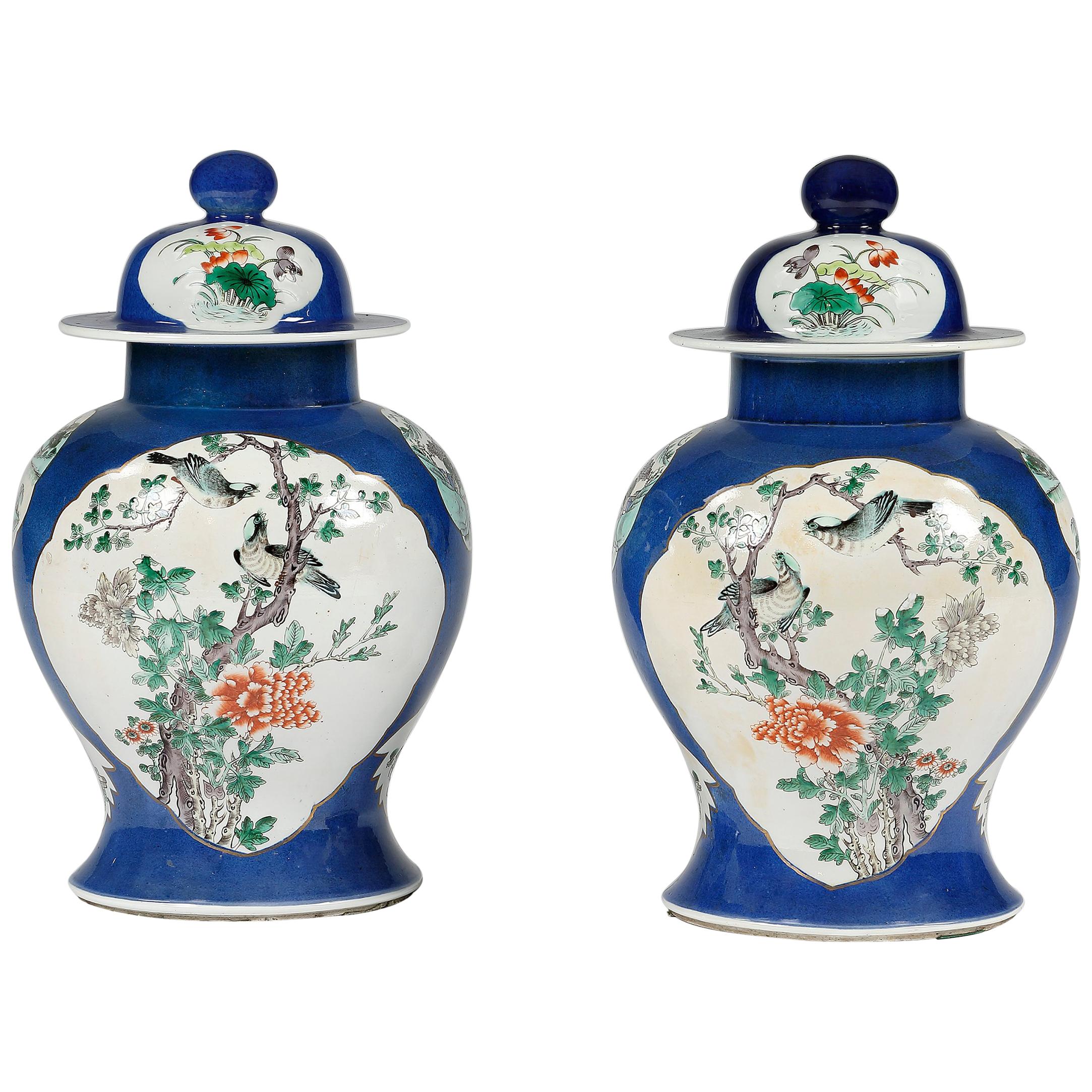 19th Century Pair of Chinese Porcelain Lamps For Sale
