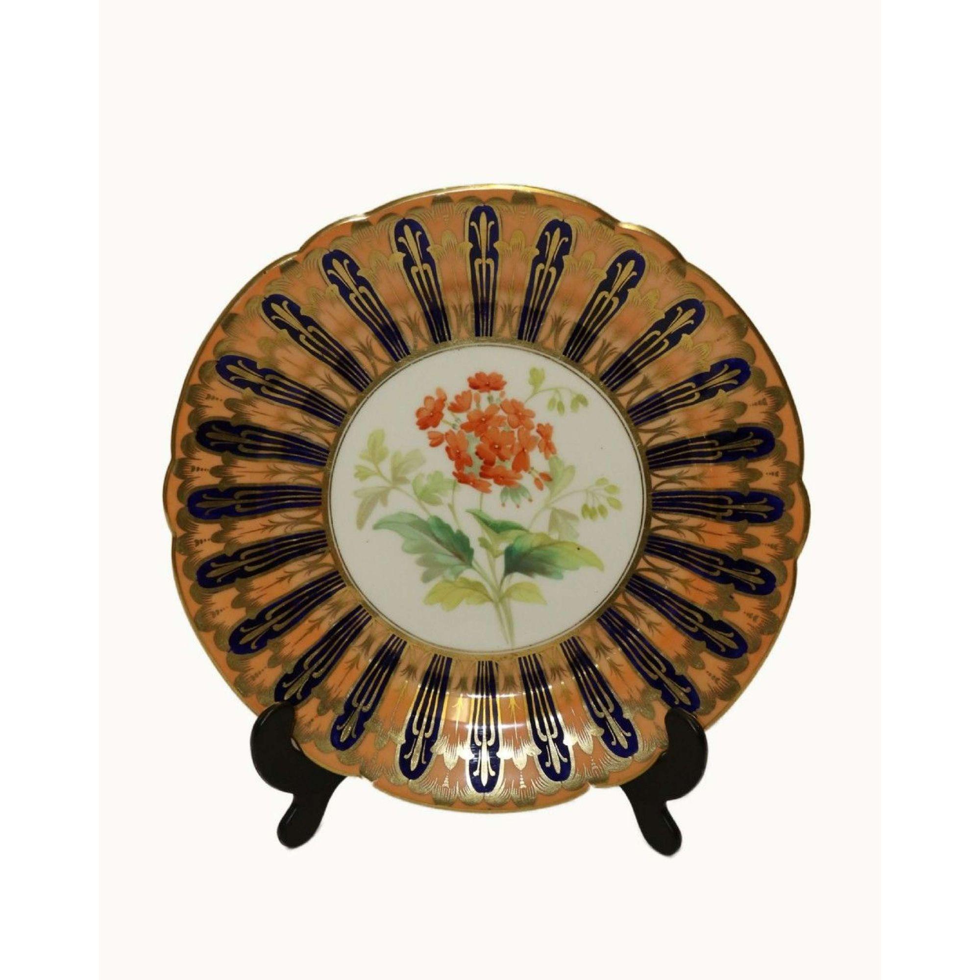 19th Century Pair of Coalport Cabinet Plates Attributed to Thomas Dickson In Good Condition For Sale In Central England, GB
