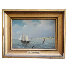 19th Century Pair of Coastal Seascapes by Auguste Coomans