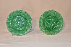 19th Century Pair of Copeland & Garrett Majolica Plates