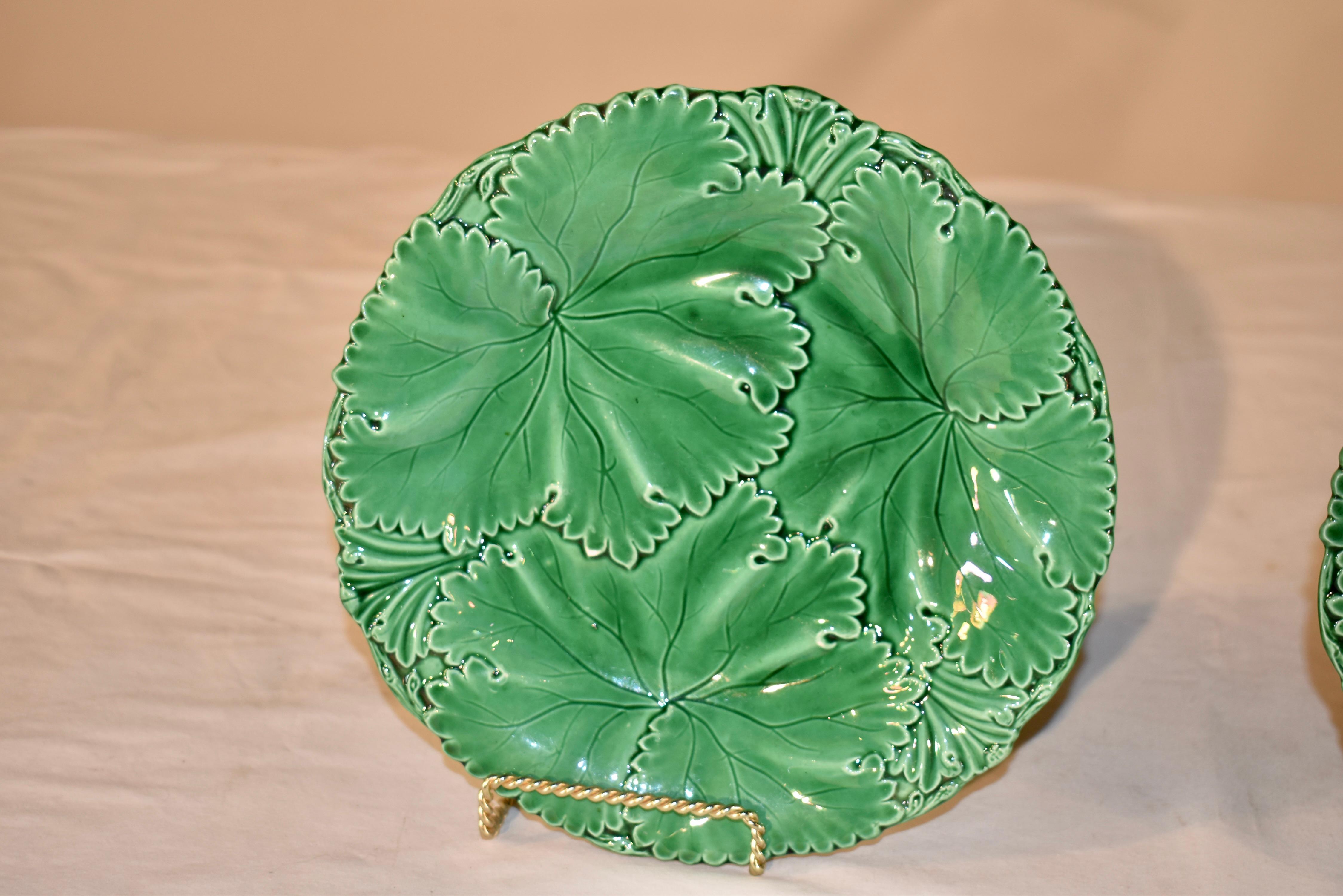 19. Jahrhundert Paar Copeland & Garrett Majolika-Teller (Englisch) im Angebot