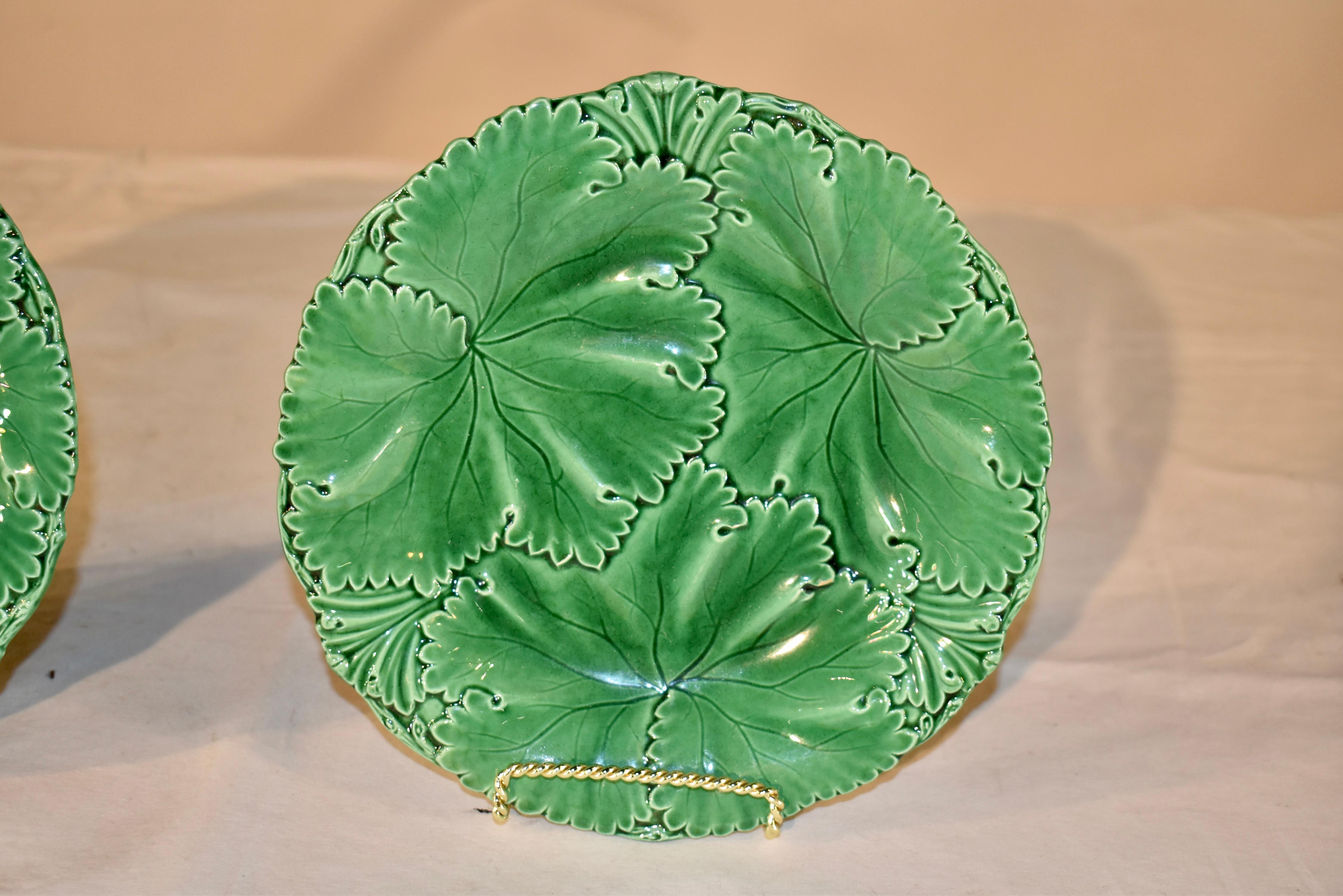 19. Jahrhundert Paar Copeland & Garrett Majolika-Teller (Glasiert) im Angebot