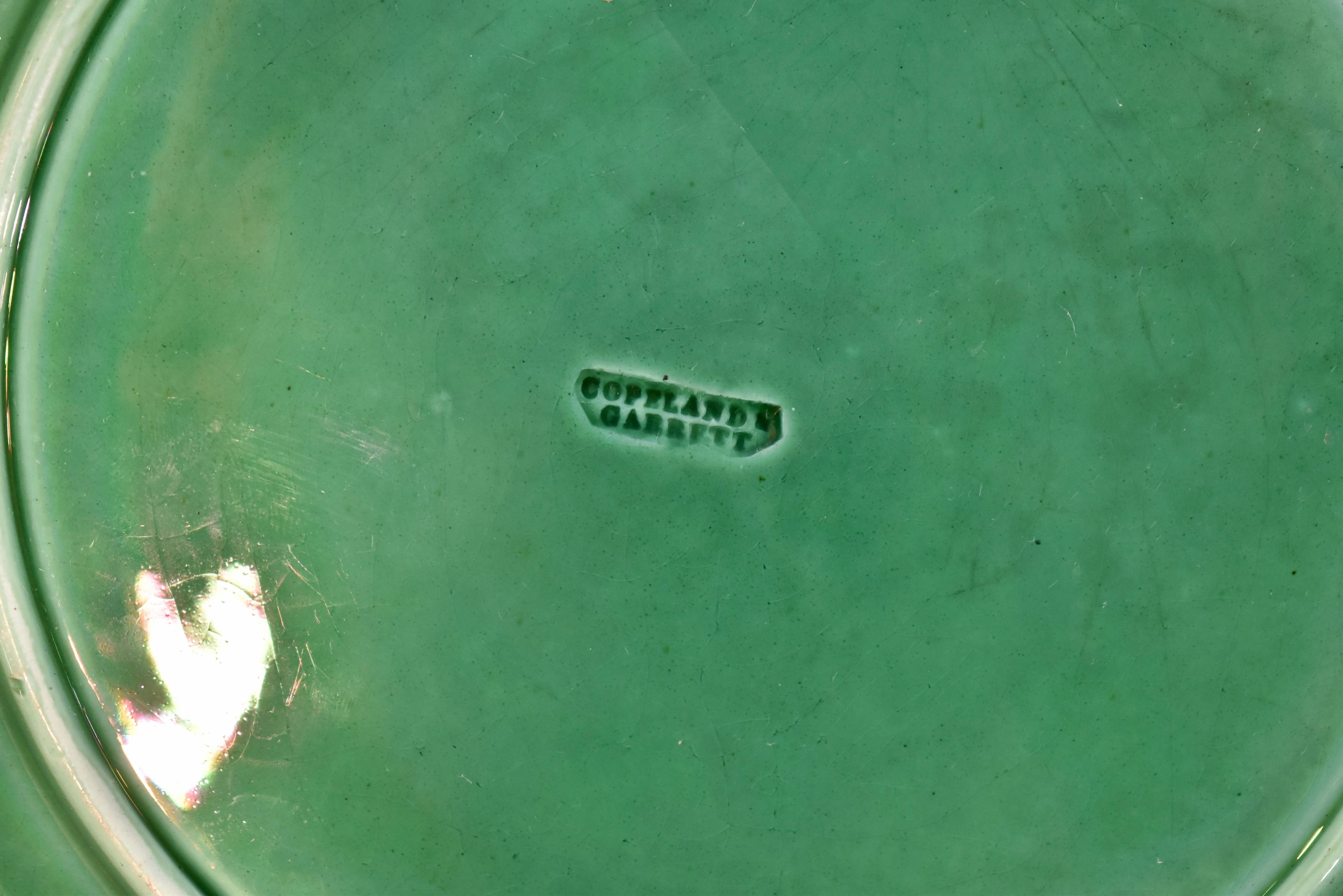 19. Jahrhundert Paar Copeland & Garrett Majolika-Teller im Angebot 1