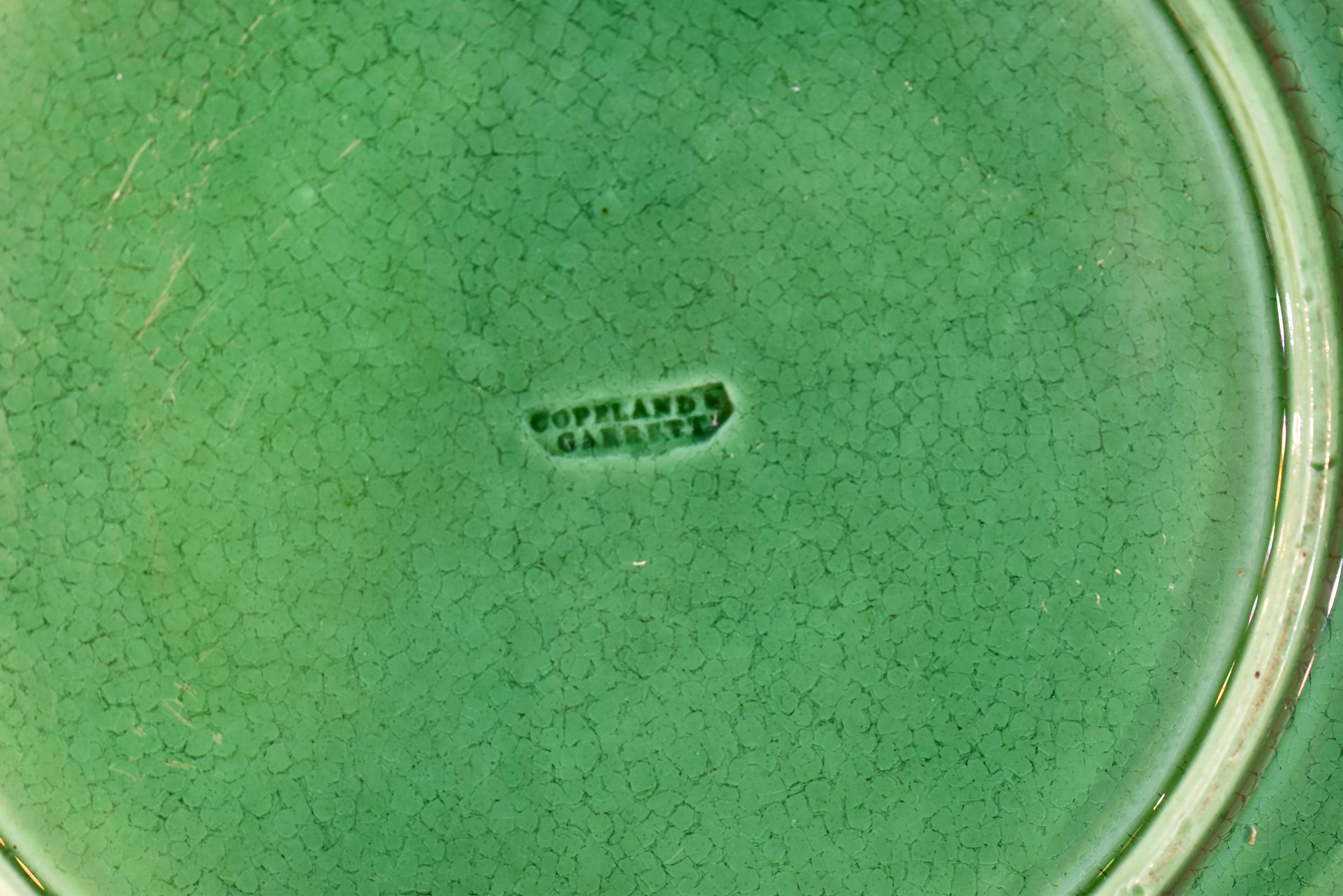 19. Jahrhundert Paar Copeland & Garrett Majolika-Teller im Angebot 2