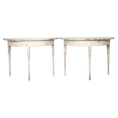 19th Century Pair of Demi Lunes