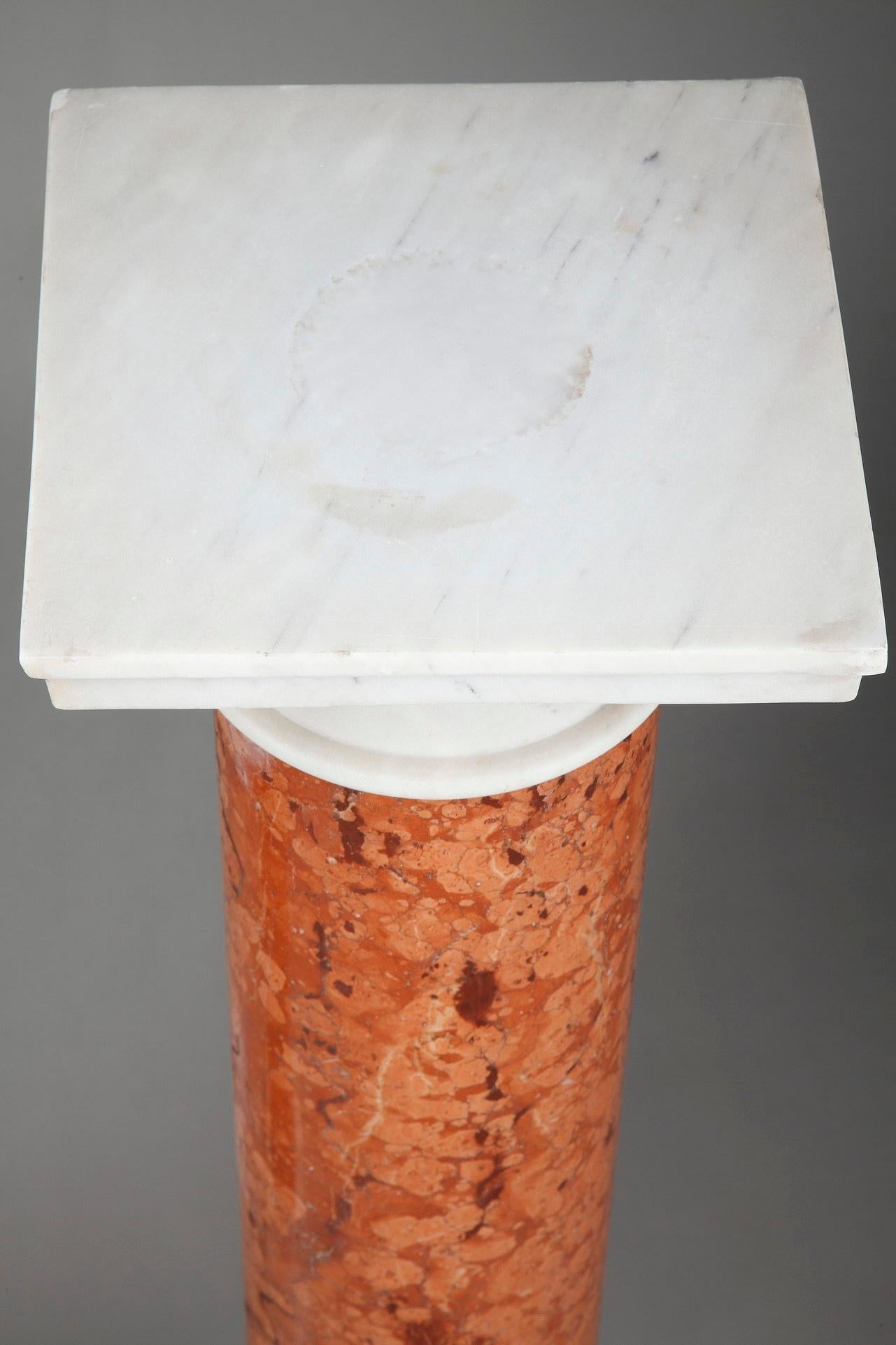 19th Century Pair of Doric Columns in Red Verona Marble 3