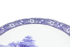 19th Century Pair of Dutch Porcelain Landscape Charger Plates