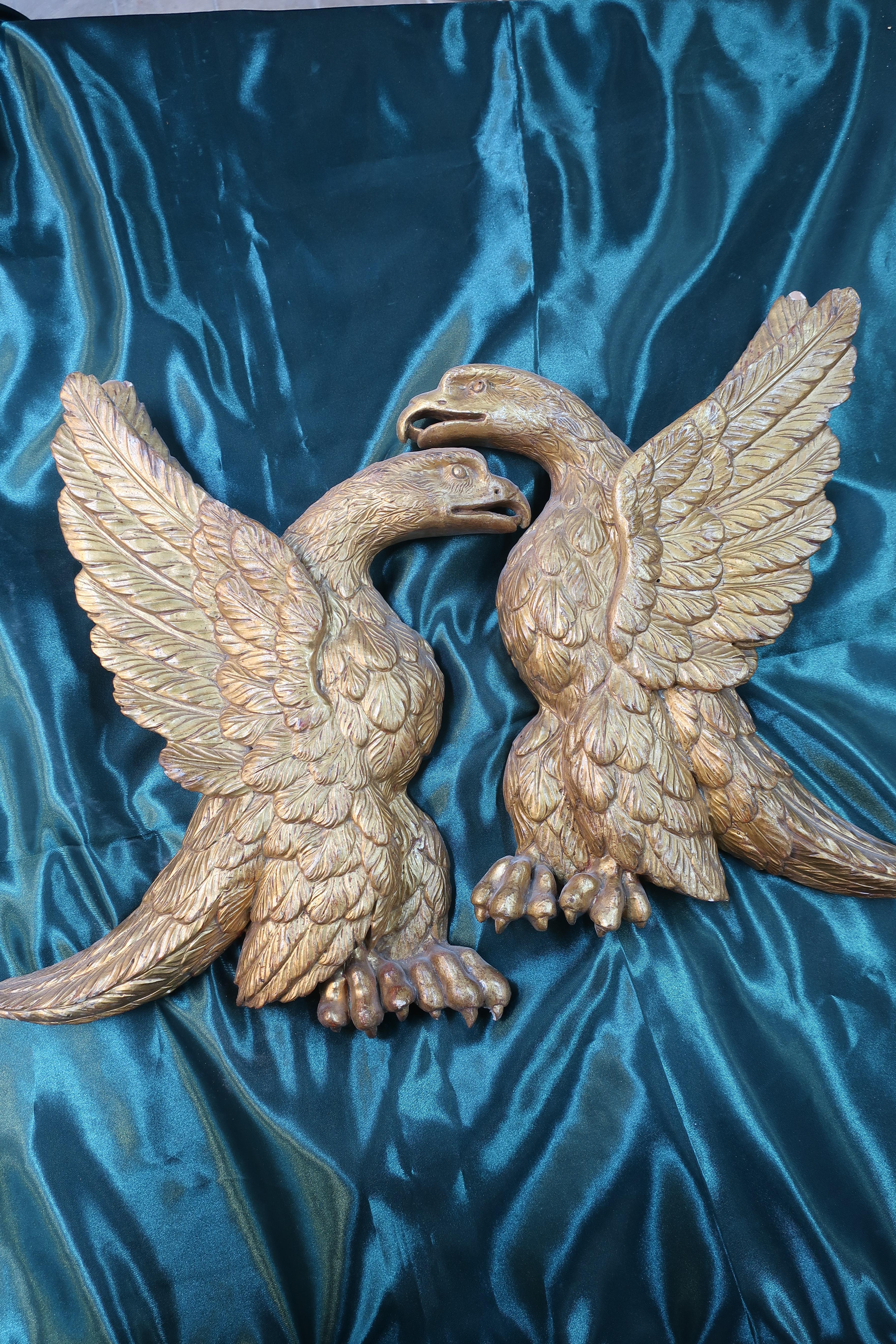 19th Century Pair of Eagles gilded in pure gold in Empire style 1804-1815 For Sale 9