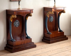 19th Century Pair of Empire Console Tables