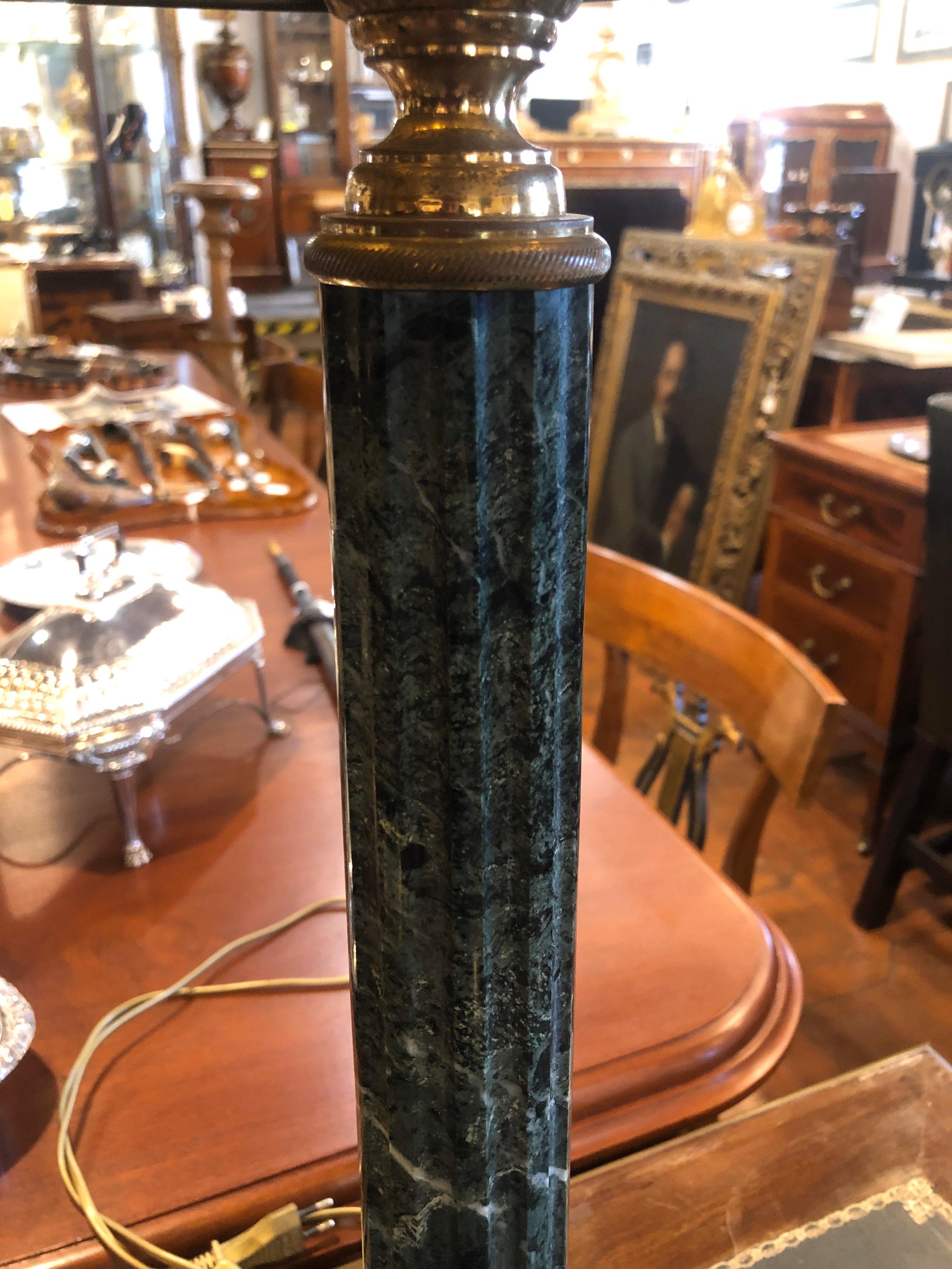 19th Century Pair of Empire Marble Table Lamps, 1880s In Good Condition In Roma, RM